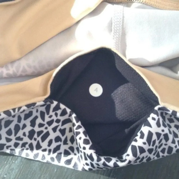 Lululemon Leggings Womens 4 Inspire Tight Mesh Mosaic White Active Yoga Athletic - Picture 7 of 7